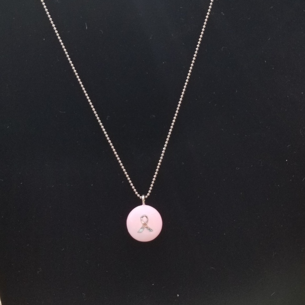 Breast cancer/love necklace